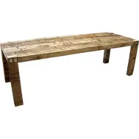 Casa Padrino Table de salle à manger en bois massif Pin massif 200cm - Finition lourde - Rustique