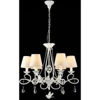 Casa Padrino Lustre à plafond en cristal baroque blanc 67 x H 63 cm style antique - Meubles Lustre Lustre Lampe à suspendre