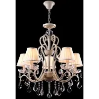 Casa Padrino Lustre à plafond en cristal baroque Cream Gold 63 x H 70 cm style antique - Meubles Lustre Lustre Lampe à suspendre