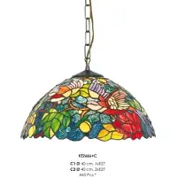 Casa Padrino Lampe suspendue Tiffany faite à la main Diamètre 40 cm, 1-flamme - Lampe