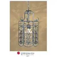 Casa Padrino Suspension orientale design avec décoration en cristal argenté antique ModP4 Lampe de la maison - Plafonnier Suspension baroque