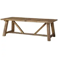 Casa Padrino Table de salle à manger Vintage Chêne Rustique Massif 230 x 100 cm Lille - Table de style rustique en chêne massif