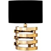 Casa Padrino Lampe de table de luxe finition or / abat-jour noir 50 x 35 cm - Lampe - Collection de luxe
