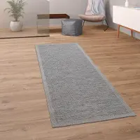 Paco Home Tapis d'intérieur et d'extérieur Balcon Terrasse Tapis de cuisine Bordures Design Moderne Beige Dimensions 60 x 100 cm