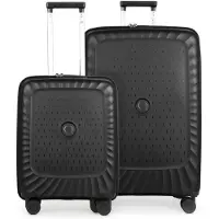 Hauptstadtkoffer Kotti - Set de valises 2 pièces, trolley à bagages à main + grande valise XL extensible, coque dure robuste, trolleys légers, set de bagages avion Check-In & Hand Luggage,Noir