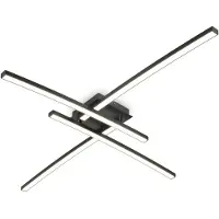 B.K.Licht Plafonnier 20W I pivotant I 3000K blanc chaud I noir I 2200 lumen