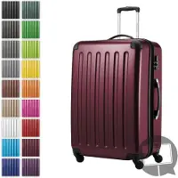 Hauptstadtkoffer Alex - Grande valise rigide pour bagages enregistrés avec extension Trolley Valise à roulettes Check-In Valise de voyage XL 75 cm, 119 L, 4 roulettes, brillant,Bourgogne
