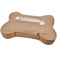 Love Story Coussin pour Chien "Forme Os Good Dog" 100cm Taupe