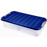 Heidrun Boîte de rangement sous lit 40l avec roulettes 80x40x18cm, couleurs assorties