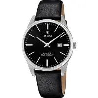 Festina Montre à affichage analogique '- Date watch ACERO CLASICO - Quartz watch movement - Watch case width: 39.3 mm' noir