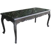 Casa Padrino Table de salle à manger baroque noire 200cm - Table de salle à manger