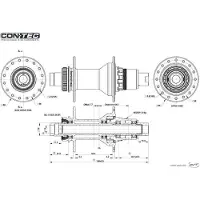 Contec Core Cl Disc Sram Xd Rear Hub Argenté 32H / 12 x 142 mm