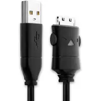Subtel Câble USB lecteur mp3 data et charge de 1.5m compatible avec Samsung YP-K3 YP-K5 YP-P2 YP-P3 YP-Q1 YP-Q3 YP-R1 YP-S3 YP-S5 YP-T10 YP-T9 SUC-C2 24 Pin vers USB A 2.0 noir Fil en PVC données