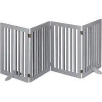 Relaxdays - Barrière De Sécurité, Pliable, Non Fixe, 70 Cm De Haut, Hxl : 70 X 207 Cm, Avec Pieds, Pour Chiens, Grise