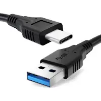 Cellonic Câble USB de données data (LONG CONNECTEUR, 1m) compatible avec Ulefone Armor 10 5G, 9, 9E, 8, 7, 7E, 6, 6E, 6S, 3, 3W, 2, X8 Cordon USB de charge USB C Type C vers USB A 3.1 Gen 1 3A Fil PVC
