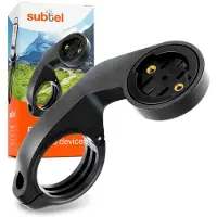 Subtel Support de guidon de vélo – Fixation pour GPS et compteur – compatible avec Garmin Edge 1040, 1030, 1000, 830, 820, 800, 530, 520, 500 – pour guidon Ø 25mm à 35mm – Noir