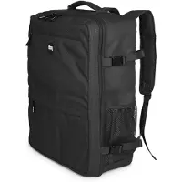 Hauptstadtkoffer blnbag M6 - Sac à dos d'avion léger 55x40x20 cm grand compartiment pour ordinateur portable Sac à dos de voyage Weekender Cabin Backpack max 45 L Sac de voyage XL Travel Bag,Noir