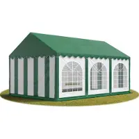 Sonstiges TOOLPORT Tente Barnum de Réception 3x6 m Bâches PVC 750 N vert-blanc Cadre de Sol Jardin