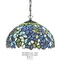 Casa Padrino Lampe à Suspension Tiffany faite à la main par , diamètre 36 cm, 1-flamme - Lampe - magnifique plafonnier Tiffany