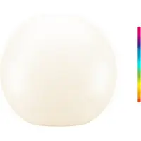 Goobay 80203 Lampe décorative solaire à LED sphérique, 35 cm, taille XL, RGBW - Lampe solaire d'extérieur avec couleurs RGB et 10 modes d'éclairage, 25 lm de lumière blanche, IP54 pour usage extérieur
