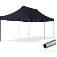 TOOLPORT 3x6 m Tonnelle pliante Acier, PVC 800, noir