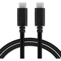 Subtel Câble USB PC Portable data charge 3A (PD-60W) 1,0m compatible avec Lenovo Thinkpad 13 / T470 / T570 / Yoga 720 / 910 USB C Type C vers USB C Type C 3.1 Gen 1 noir PVC
