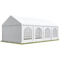 Sonstiges TOOLPORT Tente Barnum de Réception 4x8 m Bâches PVC 750 N blanc Cadre de Sol Jardin