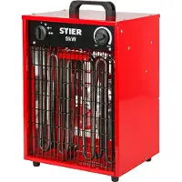 Stier Chauffage par ventilateur 9,0 kW 1150 m³/h, Radiateur soufflant, Rouge