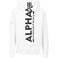 Alpha industries Sweat-shirt 'Backprint' noir / blanc