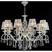 Casa Padrino Lustre de plafond en cristal baroque Cream Gold 85 x H 64 cm Style antique - Meubles Lustre Lustre Lampe à suspendre