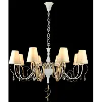 Casa Padrino Lustre à plafond en cristal baroque blanc 100 x H 67 cm style antique - Meubles Lustre Lustre Lampe à suspendre