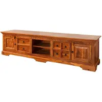 MASSIVMOEBEL24.DE MASSIVMOEBEL24 | Meuble TV 220x50 Acacia laqué Miel OXFORD #0341