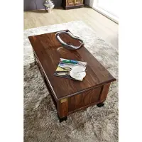 MASSIVMOEBEL24.DE MASSIVMOEBEL24 | Table basse 115x60 Palissandre laqué Brun NEW BOSTON #204