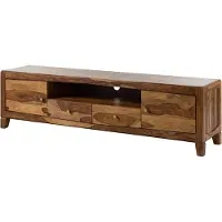 MASSIVMOEBEL24.DE MASSIVMOEBEL24 | ANCONA #111 Meuble TV en bois de sheesham - laqué / marron 200x45x55
