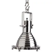 Casa Padrino Lampe à suspendre Plafonnier Nickel Fini Design Industriel - Lampe industrielle Lampe industrielle