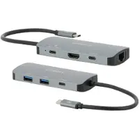Mobilis 001382 station d'accueil pour ordinateur portable/réplicateur de ports USB filaire 3.2 Gen 1 (3.1 Gen 1) Type-C Noir, Gris