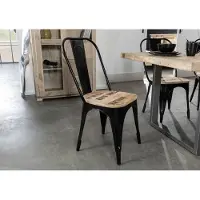 MASSIVMOEBEL24.DE MASSIVMOEBEL24 | Chaise 45x45 Manguier brut imprimé Bois naturel FACTORY #134