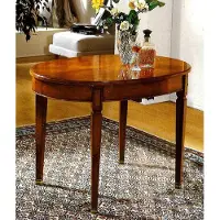 Casa Padrino Luxe Table de salle à manger Biedermeier Marron / Laiton - Extensible - Italy