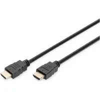 Digitus HDMI (Typ A) — HDMI (Typ A) (3 m), Câble vidéo, Noir