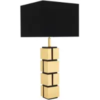 Casa Padrino Lampe de table de luxe en laiton Diamètre 13 x 40 x H 88 cm - Lampe - Lampe de table
