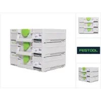 Festool SYS3 M 112 Set de Coffrets Systainer 396 x 296 x 112 mm - 7,7 l (3x 204840)