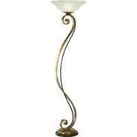 Casa Padrino Luxe Lampadaire baroque doré avec coupe en verre 185 x 50 cm - Lampadaire - Fait main en Italie