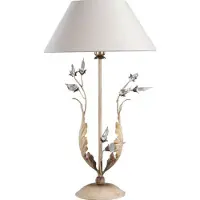 Casa Padrino Lampe de table baroque de luxe , finition or avec cristaux de verre - Lampe de table en feuille d'or - Hauteur : 58 cm