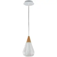 Casa Padrino Luxus Lampe à suspendre Blanc / Naturel Ø 13 x H. 26 cm - Lampe à suspendre de luxe