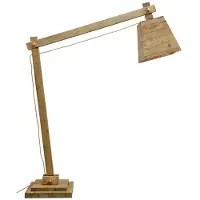 Casa Padrino Lampadaire en pin naturel 190 x 52 x H. 220 cm - Lampadaire de luxe avec câble orange