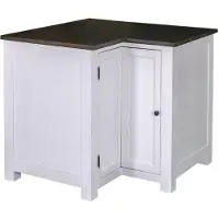 Casa Padrino Armoire d'angle de cuisine de style rustique blanc / noir 98 x 98 x H. 90 cm - Armoire de cuisine de style rustique avec porte