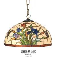 Casa Padrino Suspension Tiffany diamètre 40 cm Y16392 + C1/C2 Luminaire Lampe