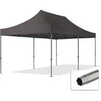 TOOLPORT 3x6 m Tonnelle pliante Acier, PES 750, gris foncé