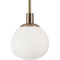 Casa Padrino Lampe à suspendre or / blanc Ø 15 x H. 30,5 cm - Lampe à suspendre moderne