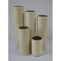 Animal-design Mât de remplacement en sisal rond Mât de remplacement pour arbres à chat et griffoirs Pièce de rechange Mât à griffer Colonne, longueur : 45 cm, diamètre : 12 cm